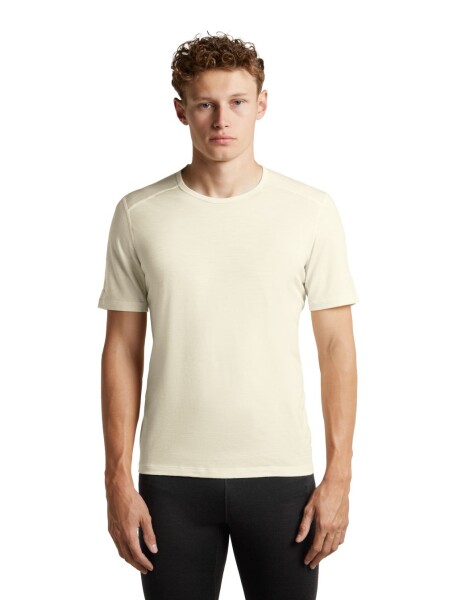 Pánské merino triko krátký rukáv ICEBREAKER Mens 200 Oasis SS Crewe, Undyed velikost: S