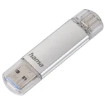 Hama Flash Pen Laeta 64 GB stříbrná / USB-C/USB-A 3.1 / 40 MB/s (124163)