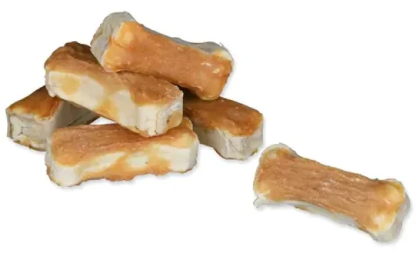 TRIXIE DentaFun žvýkací pochoutka buvolí kůže s kuřecím masem / Pamlsek pro psy / 5 cm / 120 g / 8 ks (G14-31340)