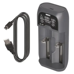 EMOS BCL-20D / Nabíječka baterií / Li-ion, LiFePO4, NiMH, NiCd / USB / 2 kanály (1603026000)