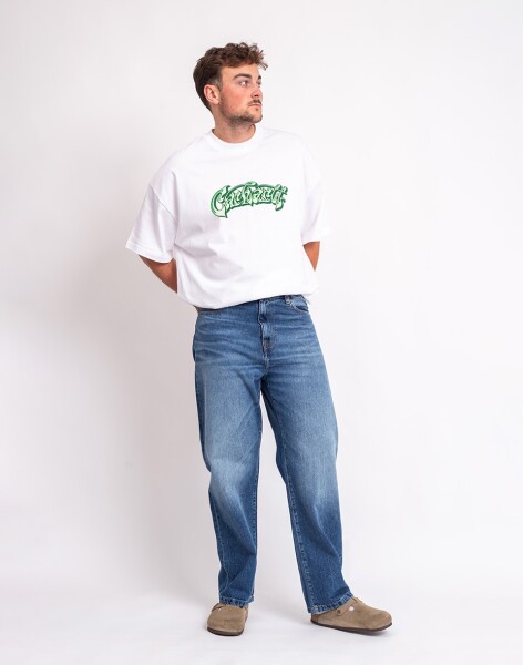 Carhartt WIP Landon Pant Blue marble used wash 34