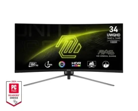 34" MSI MAG 345CQR černá / Monitor / VA / UWQHD / 21:9 / 180 Hz / 1 ms / 3000:1 / 300 cd/m2 / HDMI + DP / VESA (MAG 345CQR)
