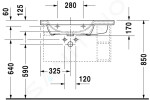 DURAVIT - DuraStyle Umyvadlo 800x480 mm, s přepadem, s otvorem pro baterii, bílá 2325800000