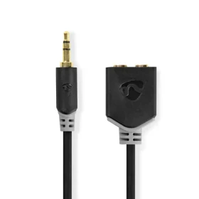 Nedis Stereo Audio kabel jack 3.5 mm (M) - 2x jack 3.5mm (F) 0.20 m černá (CABW22100AT02)