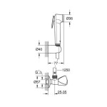 GROHE - Tempesta-F Nástěnný ventil s ruční bidetovou sprškou, chrom 27514001