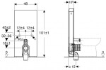 GEBERIT - Monolith Sanitární modul pro stojící WC, 101 cm, spodní přívod vody, mátově zelená 131.002.SL.5