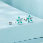 Stříbrné náušnice Mořská Hvězdice - stříbro 925/1000, Stříbrná