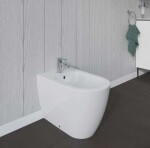 DURAVIT - ME by Starck Stojící bidet 370x600 mm, otvor pro baterii, WonderGliss, bílá 22891000001