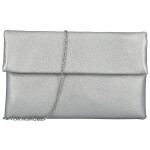 Módní dámská koženková plesová kabelka Trifa, stříbrná
