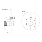 SAPHO - ULTRASAN podomítková sprchová baterie, 2 výstupy, chrom UT042V