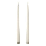 Ester & erik LED svíčka Taper 30 cm / 06 Ivory – set 2 ks, krémová barva, plast, vosk