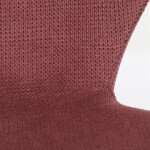 Židle jídelní, červená látka, černá kovová podnož