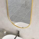 Erga Oval, oválné zrcadlo 50x90cm, zlatý rám, ERG-V01-OVAL-5090-GD