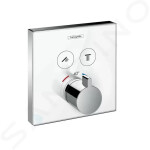 HANSGROHE - Shower Select Glass Termostatická baterie pod omítku pro 2 spotřebiče, bílá/chrom 15738400