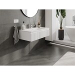 MEXEN/S - Rivel koupelnová skříňka 90 cm s umyvadlem Vela, 1 šuplík, reliéf , bílá mat 91A20-09023-1-BF01-W23M01
