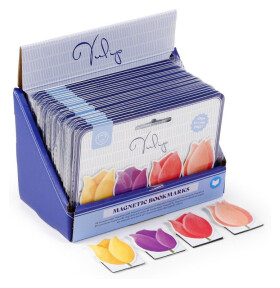 Záložky do knihy magnetické 4ks - Tulipán