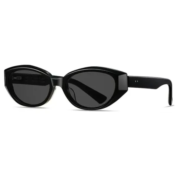 VeyRey Dámské cat-eye acetátové sluneční brýle Sublepp černá obruba černá skla (8596545422701)