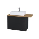 Mereo Siena, koupelnová skříňka 80 cm, černá mat CN441S