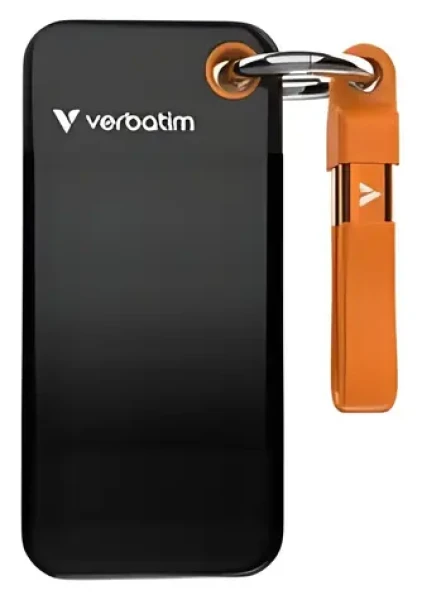 Verbatim Pocket SSD 256GB černá/oranžová / Externí SSD / USB-C / čtení: 10 000 MB/s / zápis: 10 000 MB/s (32418)
