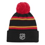 Outerstuff Dětská zimní čepice Calgary Flames NHL 3Rd Jersey Jacquard Cuff Pom