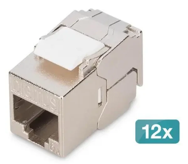 Digitus DN-93615-S-12 / Keystone Jack / Cat6A / stíněný / 12 ks / bez nářadí (DN-93615-S-12)
