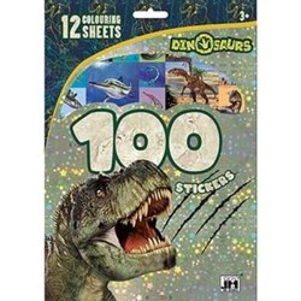 Dinosauři - 100 samolepek s omalovánkovými listy