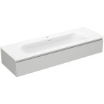MEXEN/S - Orio koupelnová skříňka 140 cm s umyvadlem Vela, 1 šuplík, šedá mat/bílá mat 91A10-14023-1-BF62-W23M01