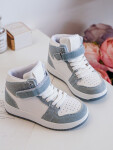 Dětské džínové sportovní boty bílo-modré Milara 28