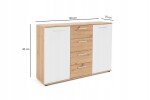 Komoda Justus 2 Barva korpusu: Bílá + Country grey