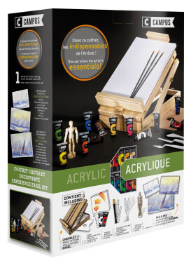 Campus, sada akrylových barev příslušenstvím
