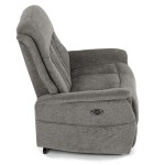 Polohovací křeslo, elektrické zabudované ovládání, šedá, látka, TV-Q8575 GREY2