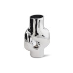 HK living Skleněná váza Gleam Chrome 3,5 l, stříbrná barva, sklo