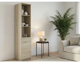 Regál s dvířky Carlos, dub sonoma, šířka 40 cm
