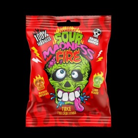 Argo Sour Madness Fire extra kyselé bonbóny 60g červené (Lebky)