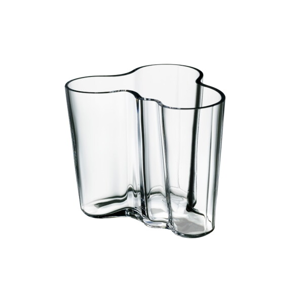 Iittala Skleněná váza Aalto 9,5 cm – Clear, čirá barva