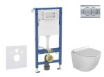 GEBERIT - Duofix Set předstěnové instalace, klozetu Gaia a sedátka softclose, tlačítko Delta01, lesklý chrom SANI11CA1118B