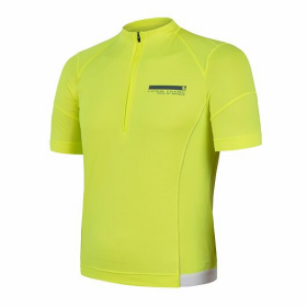 Pánský cyklistický dres kr. rukáv Sensor Coolmax Entry neon yellow