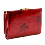 Luxusní dámská kožená peněženka s motýlky Gregorio Sihle, červená