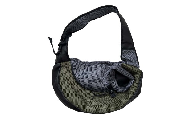 Travel taška pro psa přes rameno Barva: Tmavě zelená, Dle váhy psa: do 2 kg 38 x 22 cm, 42 x 26 cm
