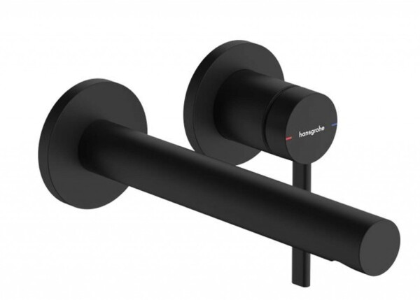 HANSGROHE - Zesis S Umyvadlová baterie pod omítku, s výpustí, 2-otvorová instalace, EcoSmart+, matná černá 74750670