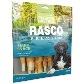 Rasco Premium tyčinky bůvolí obalené kuřecím masem 500g  (1704-17082)