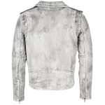 Pánská Kožená Bunda Křivák White Dragon Brixton Bílá Velikost: 8XL