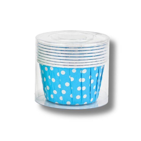 Dortisimo Košíčky na muffiny pevné modré s puntíky (8 ks)