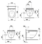 Laufen - Cleanet Navia Elektronický bidet s keramikou, boční přívod vody, Rimless, SoftClose, matná bílá H8206017577171