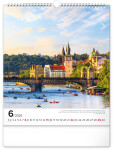 Kalendář 2025 nástěnný: Praha, 30 34 cm