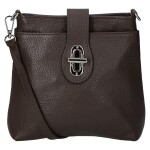 Dámská kožená crossbody kabelka Lara sweet, tmavě hnědá