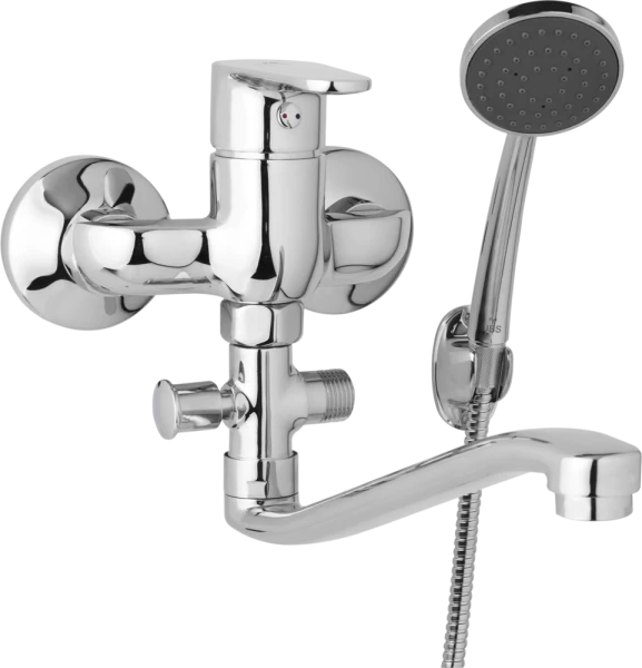 JB Sanitary Nástěnná umyvadlová a sprchová baterie TIRA, rozteč 100 mm s příslušenstvím, S ramínko 250 mm D10 31 21