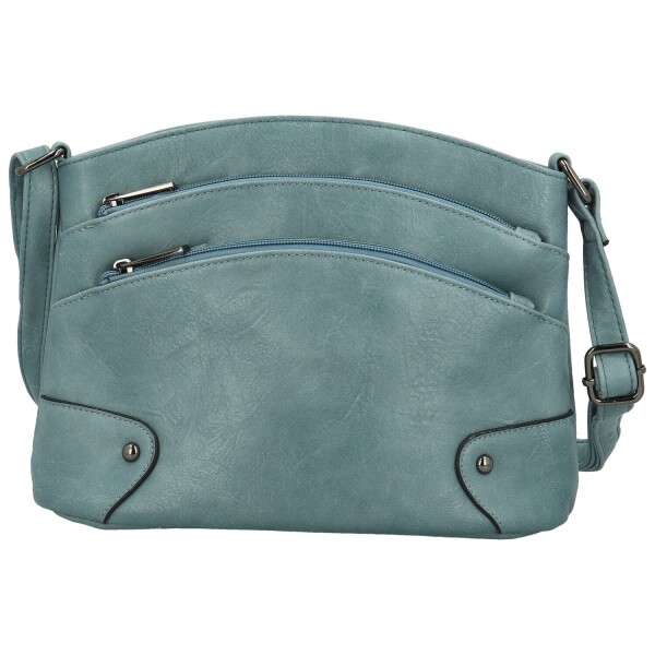 Stylová dámská koženková crossbody kabelka Giada, džínově modrá