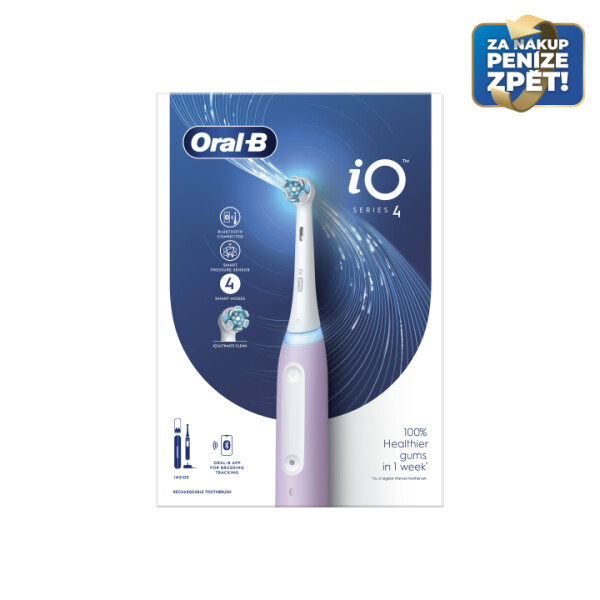 Oral-B iO 4 Levandulový Elektrický Zubní Kartáček