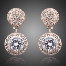 Náušnice se Swarovski krystaly Pietrina, Bílá/čirá